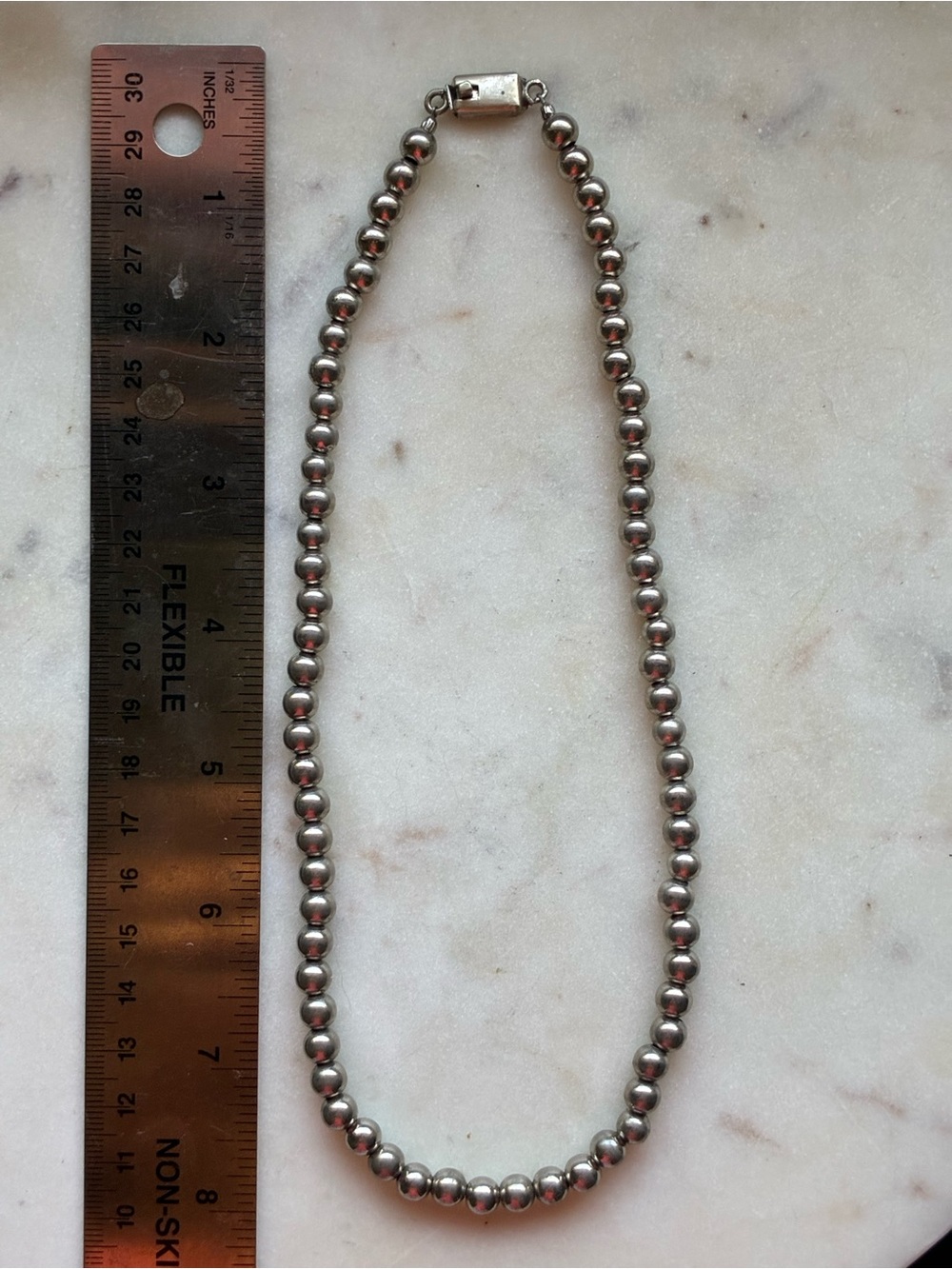 Classic Alpaca Bead Ball Necklace